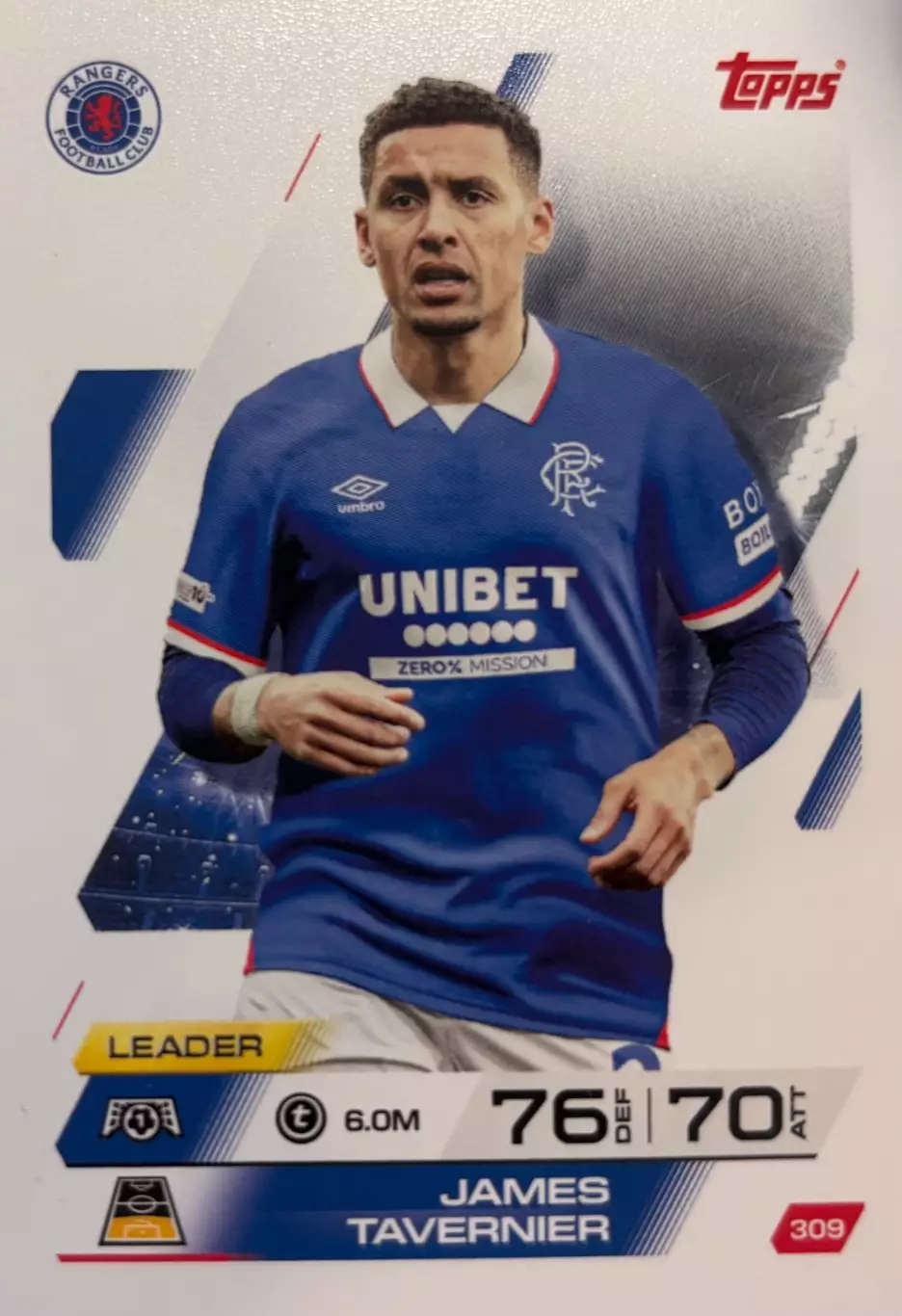 Футбол Карточка James Tavernier/Джеймс Тавернье Рейнджерс Лига Чемпионов 2025-26