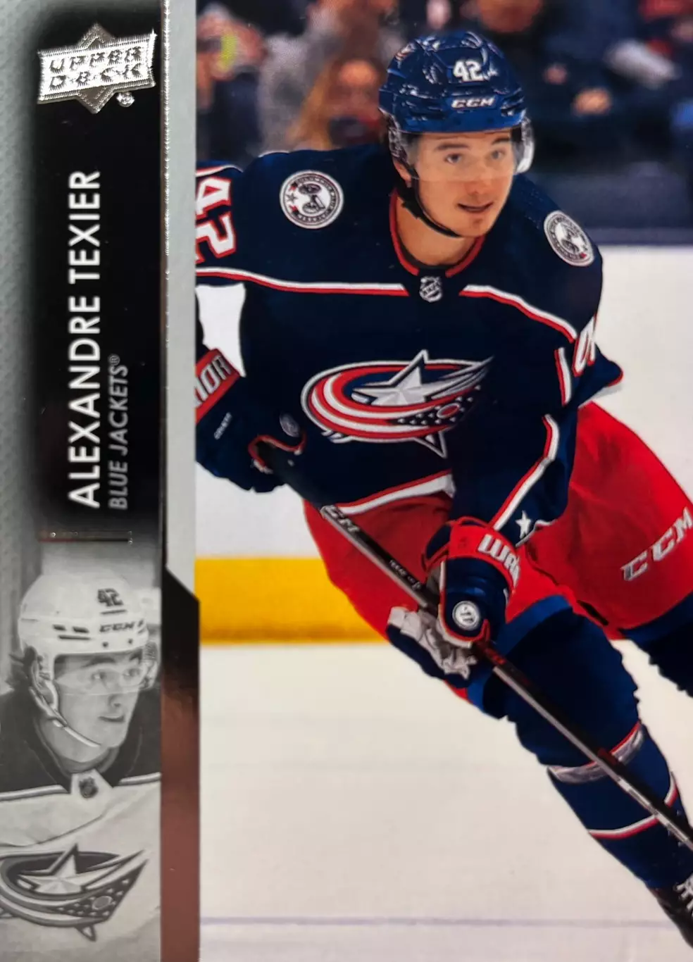 Хоккей. Карточка Texier/Александр Тексье Columbus Blue Jackets/Коламбус НХЛ/NHL