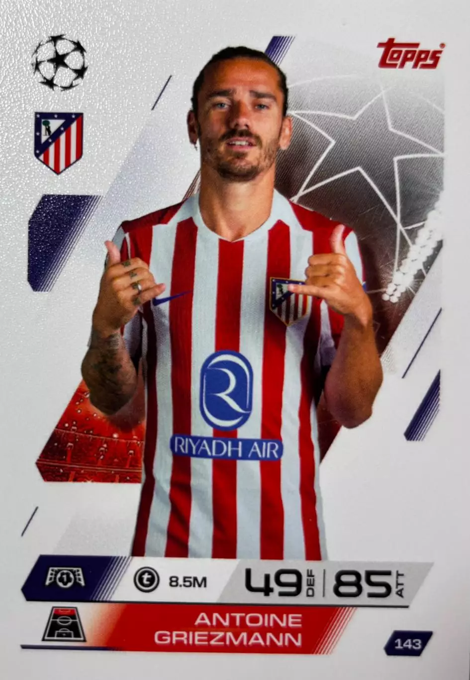 Футбол Карточка Антуан Гризманн Атлетико Мадрид,Барселона Лига Чемпионов 2025-26