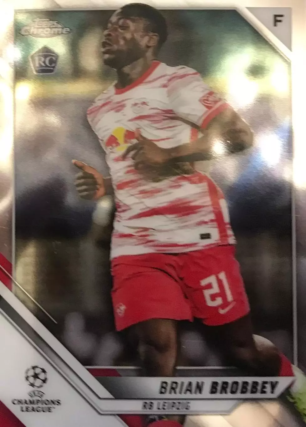 Футбол. Карточка Брайан Бробби РБ Лейпциг, Аякс Лига Чемпионов 2021-22 TOPPS