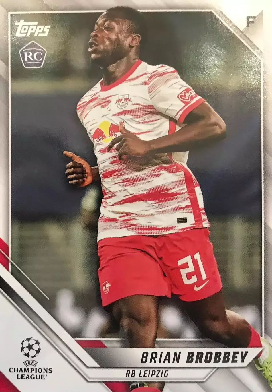 Футбол. Карточка Брайан Бробби РБ Лейпциг, Аякс Лига Чемпионов 2021-22 TOPPS