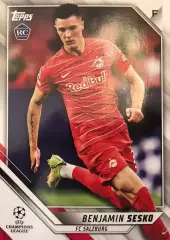 Футбол. Карточка Беньямин Шешко РБ Лейпциг, Манчерстер Лига Чемпионов 2021-22