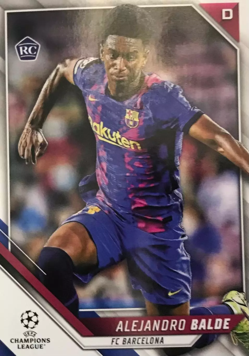 Карточка Alejandro Balde/Алехандро Бальде Барселона Лига Чемпионов 2021-22 TOPPS