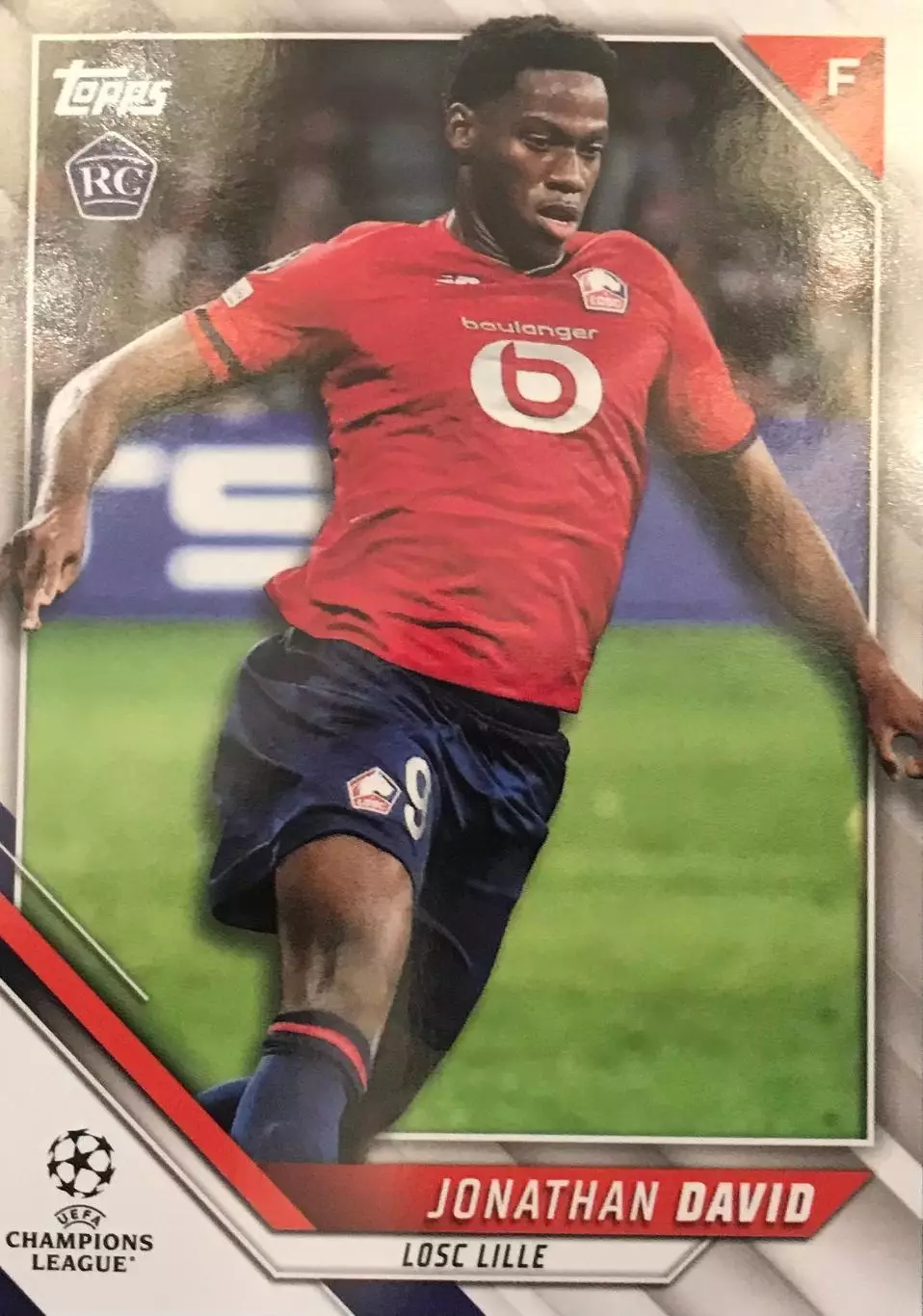Футбол Карточка Jonathan David/Джонатан Дэвид Лилль Лига Чемпионов 2021-22 TOPPS
