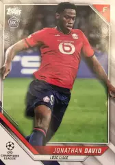 Футбол Карточка Jonathan David/Джонатан Дэвид Лилль Лига Чемпионов 2021-22 TOPPS