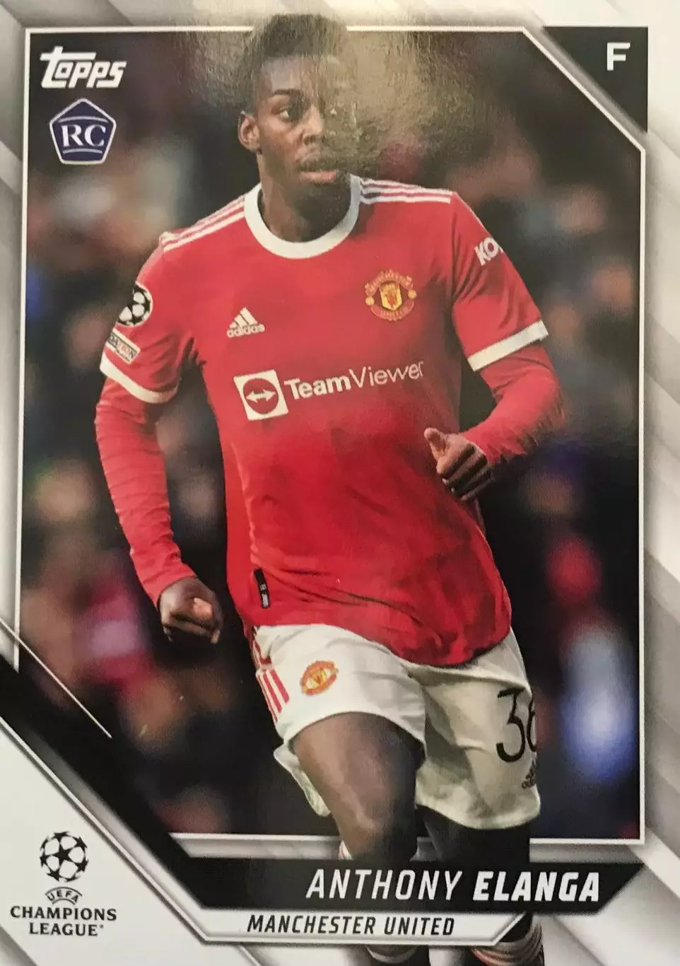 Футбол. Карточка Антони Эланга Манчестер Юнайтед Лига Чемпионов 2021-22 TOPPS