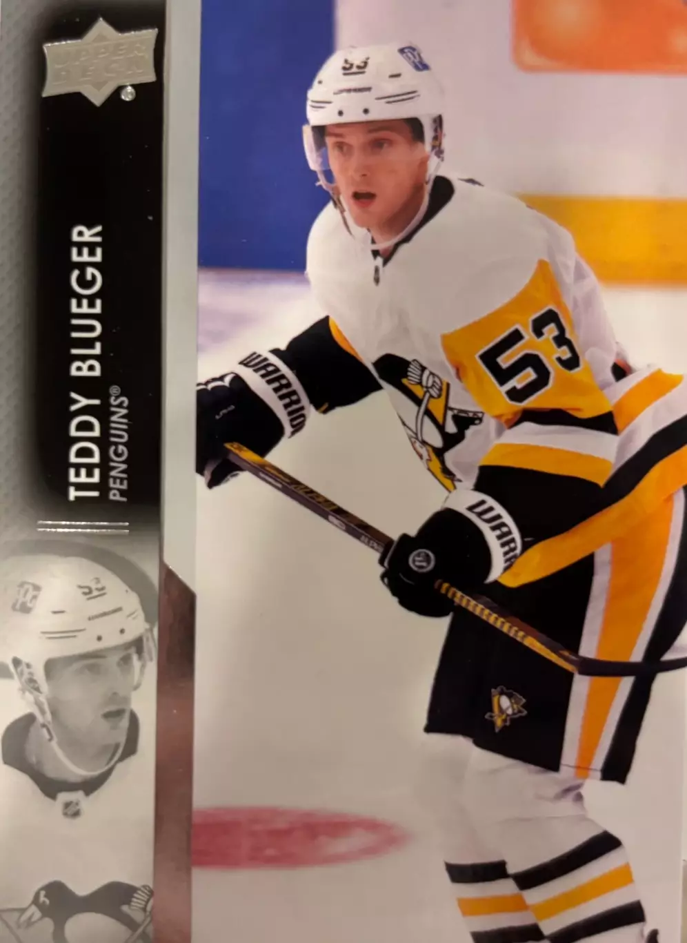 Карточка Teddy Blueger - Теодорс Блюгерс Pittsburgh Penguins - Питтсбург НХЛ/NHL