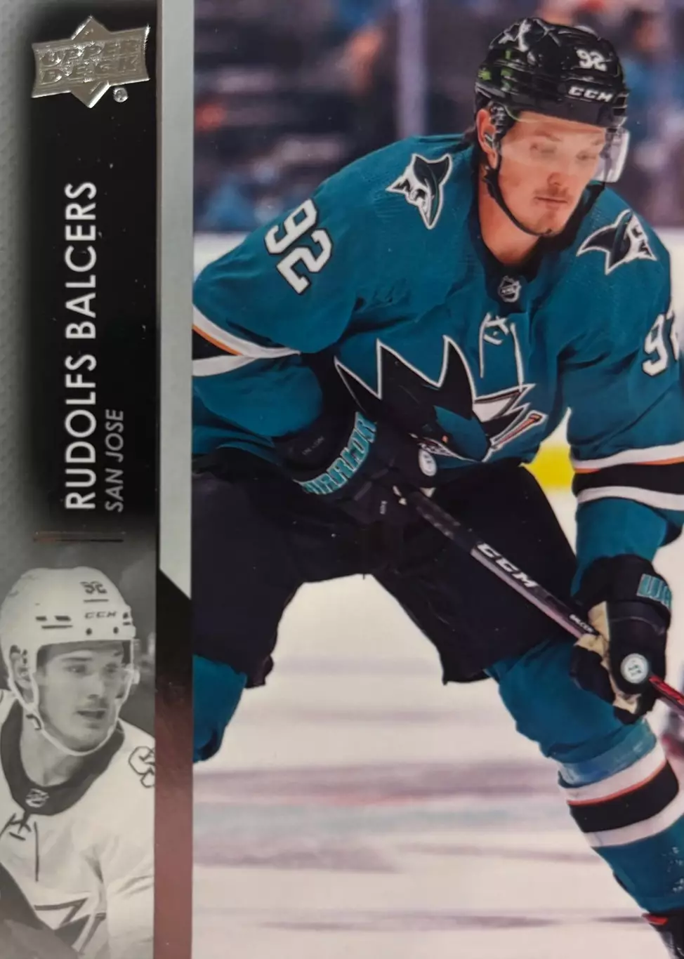 Карточка Rudolfs Balcers-Рудолфс Балцерс San Jose Sharks/Сан-Хосе Шаркс НХЛ/NHL