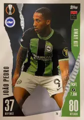 Футбол Карточка Жуан Педро Брайтон, Челси, Уотфорд, Флуминен Лига Европы 2023/24