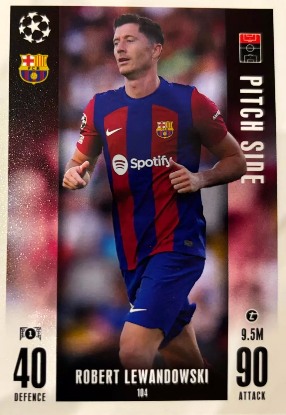 Футбол. Карточка Роберт Левандовский Барселона, Бавария Лига Чемпионов 2023-24