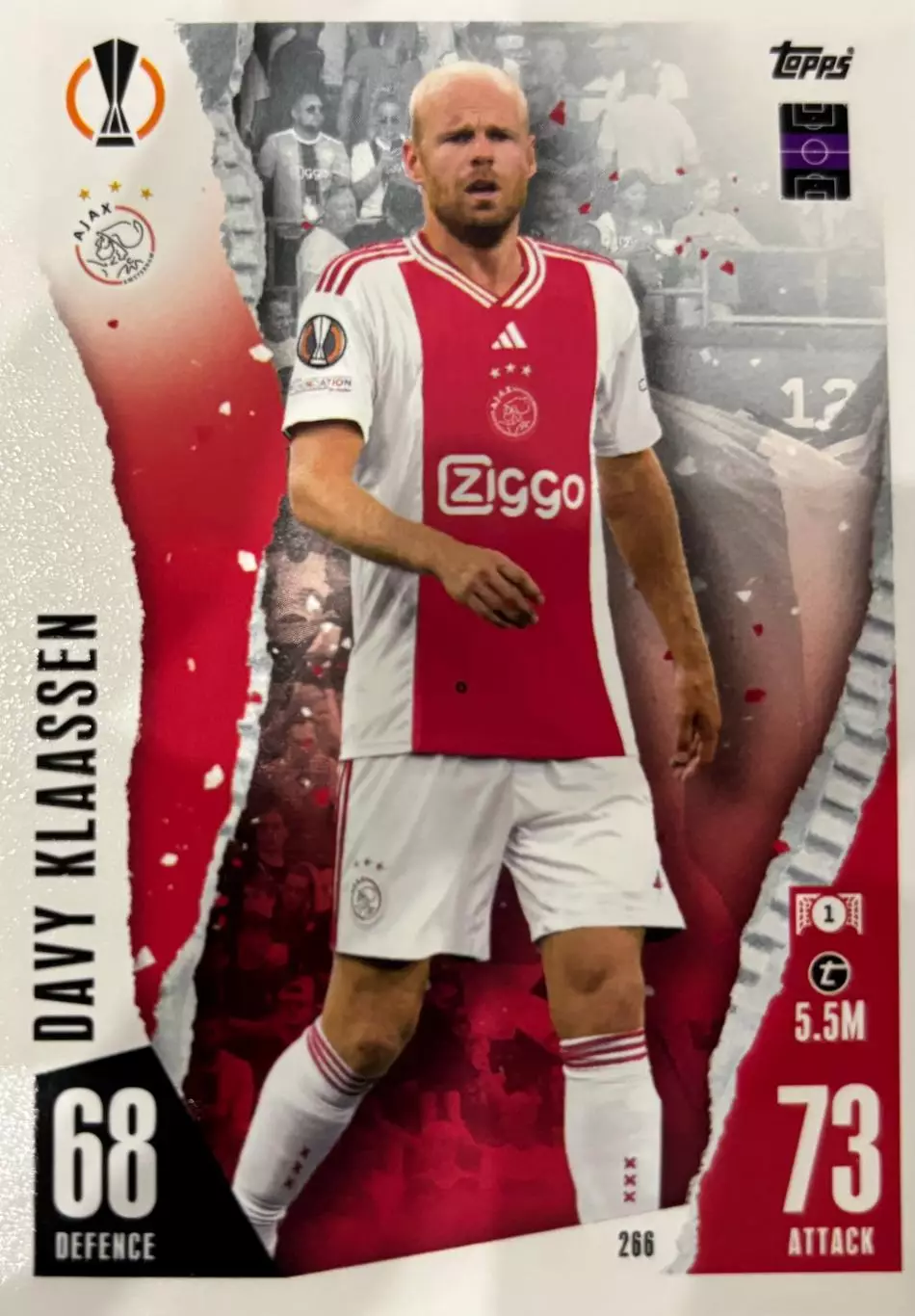 Футбол Карточка Дэви Классен Аякс, Вердер, Эвертон, Интер Лига Европы 2023-24
