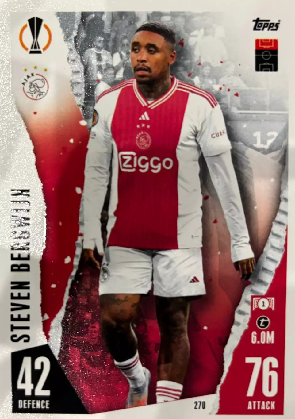 Футбол. Карточка Стивен Бергвейн Аякс, Тоттенхэм Хотспур Лига Европы 2023-24