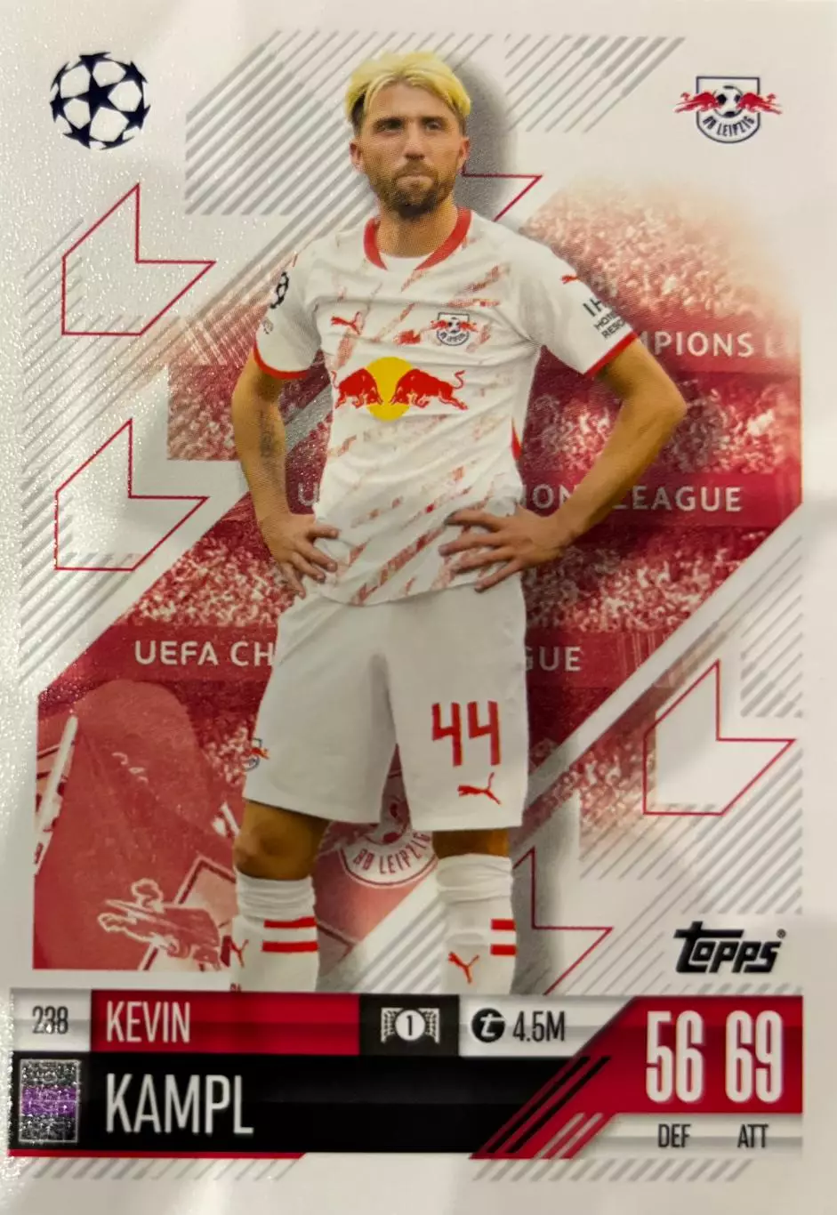 Футбол. Карточка Кевин Кампль РБ Лейпциг, Ливерпуль Лига Чемпионов 2024-25 TOPPS