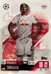 Футбол. Карточка Мохамед Симакан Лейпциг, Страсбур Лига Чемпионов 2024-25 TOPPS
