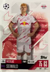 Футбол. Карточка Николас Зайвальд РБ Лейпциг, Зальцбург Лига Чемпионов 2024-25