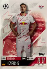 Футбол. Карточка Беньямин Хенрикс РБ Лейпциг,Монако Лига Чемпионов 2024-25 TOPPS