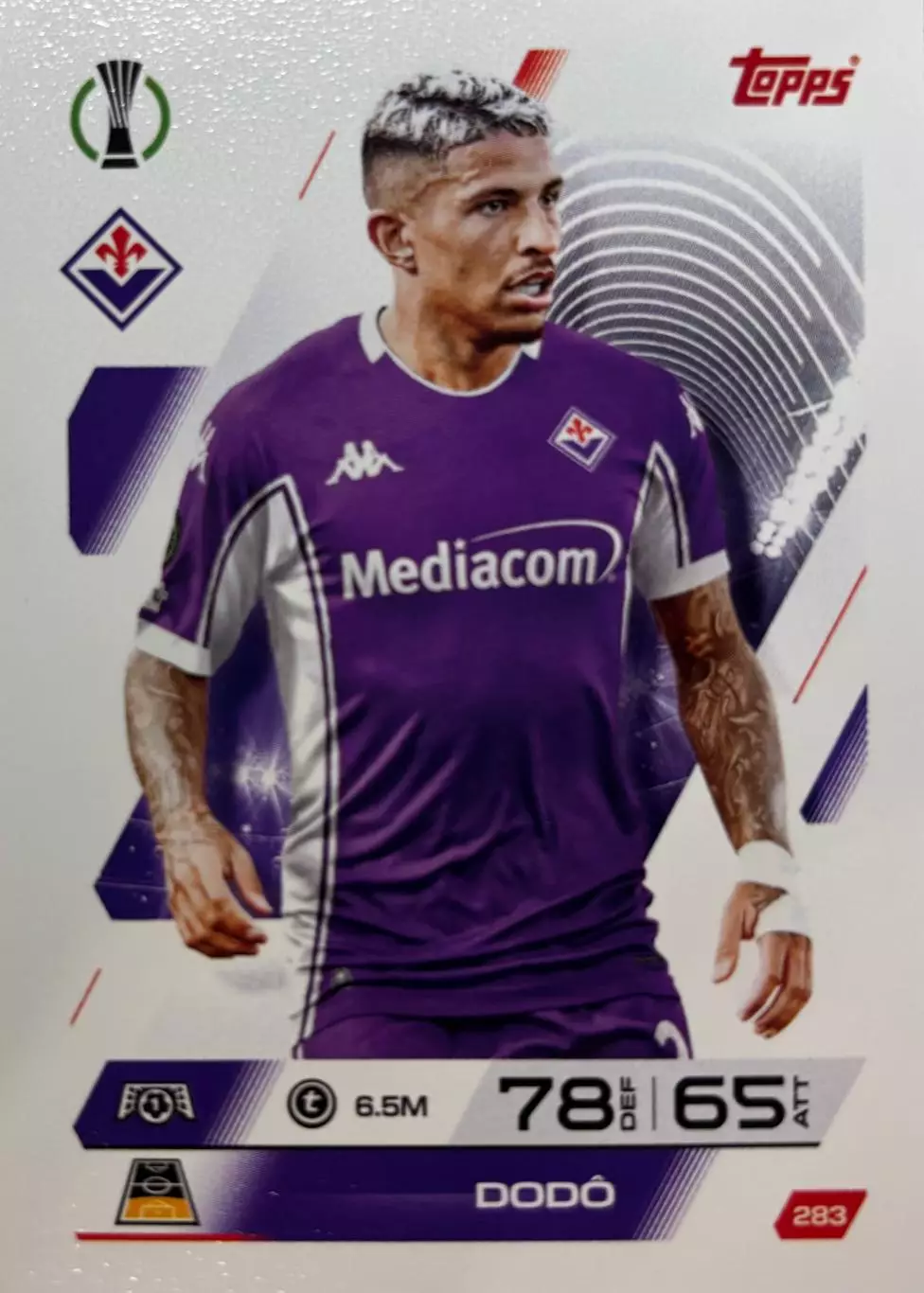 Футбол. Карточка Додо Фиорентина, Шахтер Донецк Лига Конференций 2025-26 TOPPS