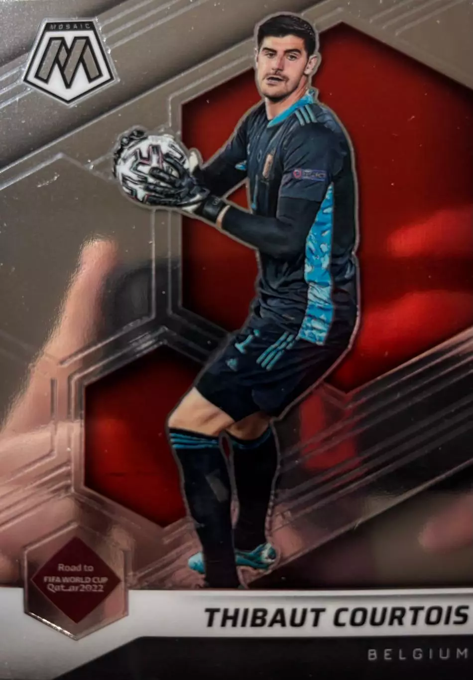 Футбол. Карточка Тибо Куртуа Бельгия, Реал Мадрид, Челси, Атлетико Мадрид Panini