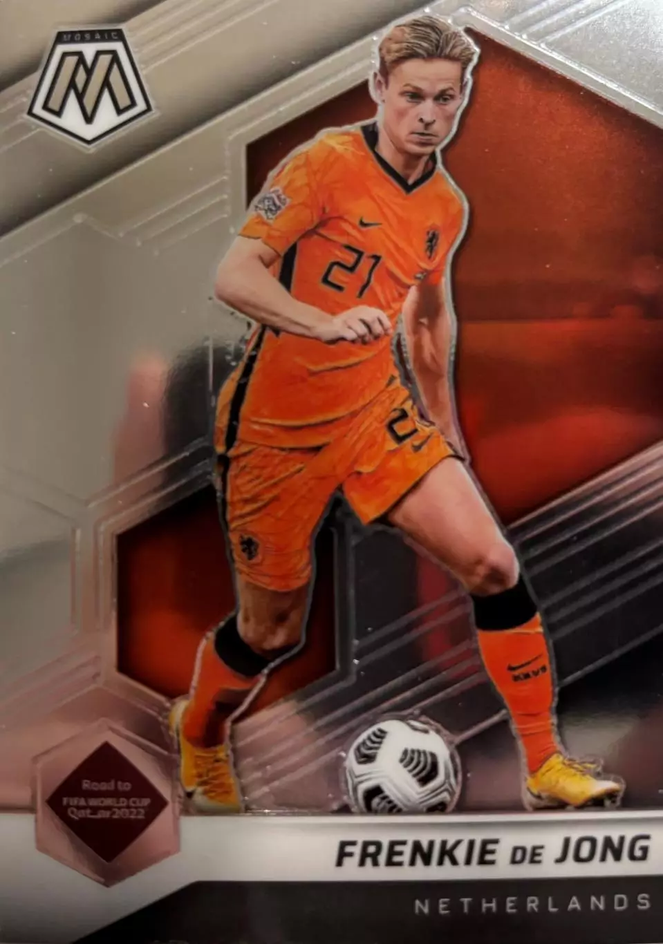 Футбол. Карточка Френки де Йонг Нидерланды, Барселона, Аякс 2022 Panini/Панини