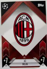 Футбол. Карточка Логотип/Эмблема AC Milan / Милан Лига Чемпионов 2024-25 TOPPS