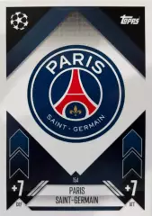 Футбол Карточка Логотип/Эмблема Пари Сен-Жермен/ПСЖ Лига Чемпионов 2024-25 TOPPS
