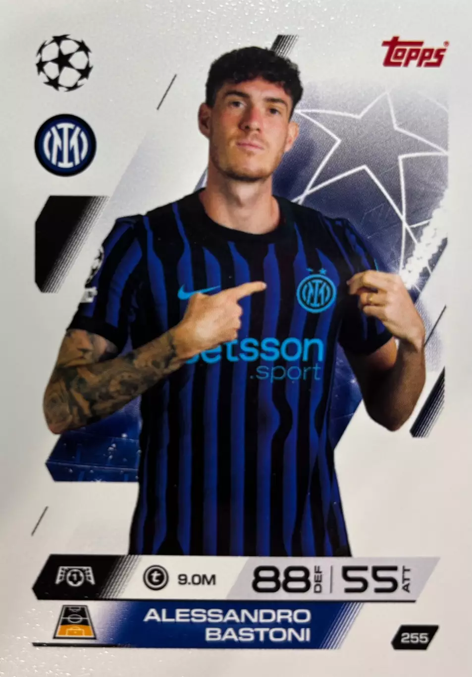 Карточка Alessandro Bastoni/Алессандро Бастони Интер Лига Чемпионов 2025-26