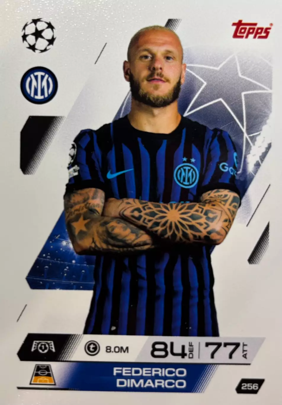 Футбол. Карточка Federico Dimarco/Федерико Димарко Интер Лига Чемпионов 2025-26