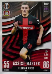 Футбол. Карточка Флориан Вирц Байер 04, Ливерпуль Лига Европы 2023/24 TOPPS