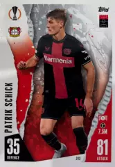 Футбол. Карточка Патрик Шик Байер 04, РБ Лейпциг, Рома Лига Европы 2023/24 TOPPS