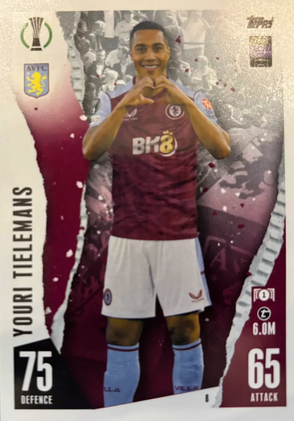 Карточка Юри Тилеманс Астон Вилла, Лестер Сити, Монако Лига Конференций 2023-24