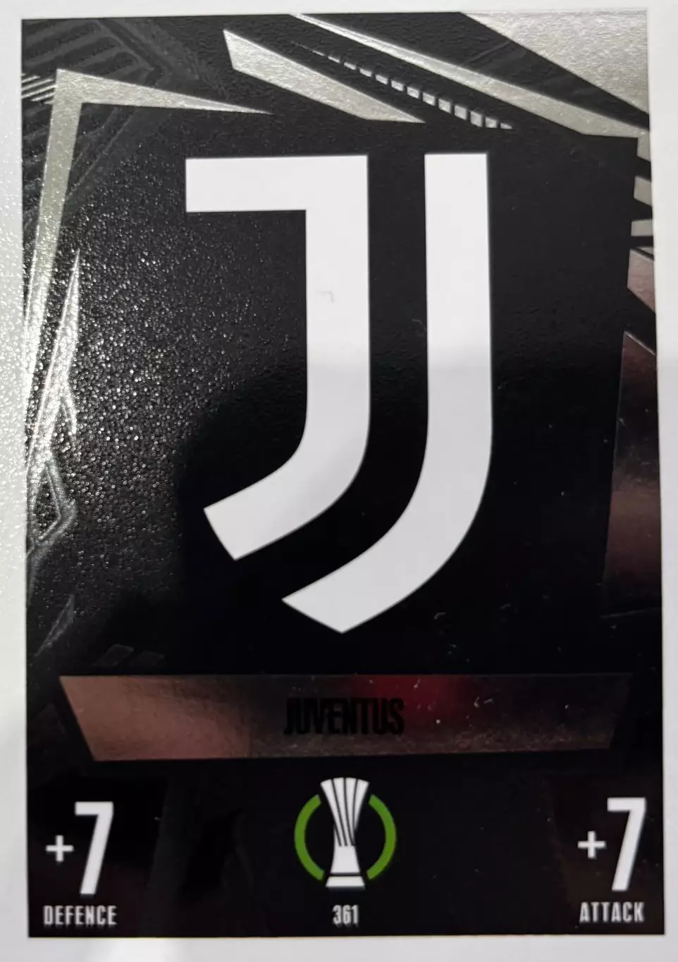 Футбол. Карточка Логотип/Эмблема Juventus/Ювентус Лига Конференций 2023-24 TOPPS
