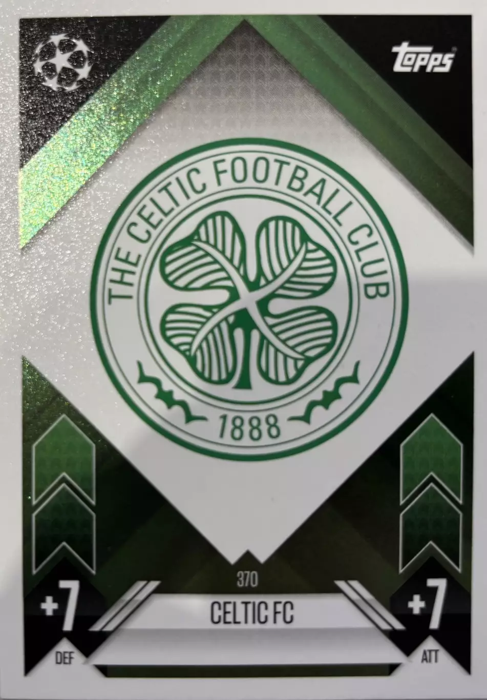 Футбол. Карточка Логотип Celtic FC / Селтик Лига Чемпионов 2024-25 TOPPS