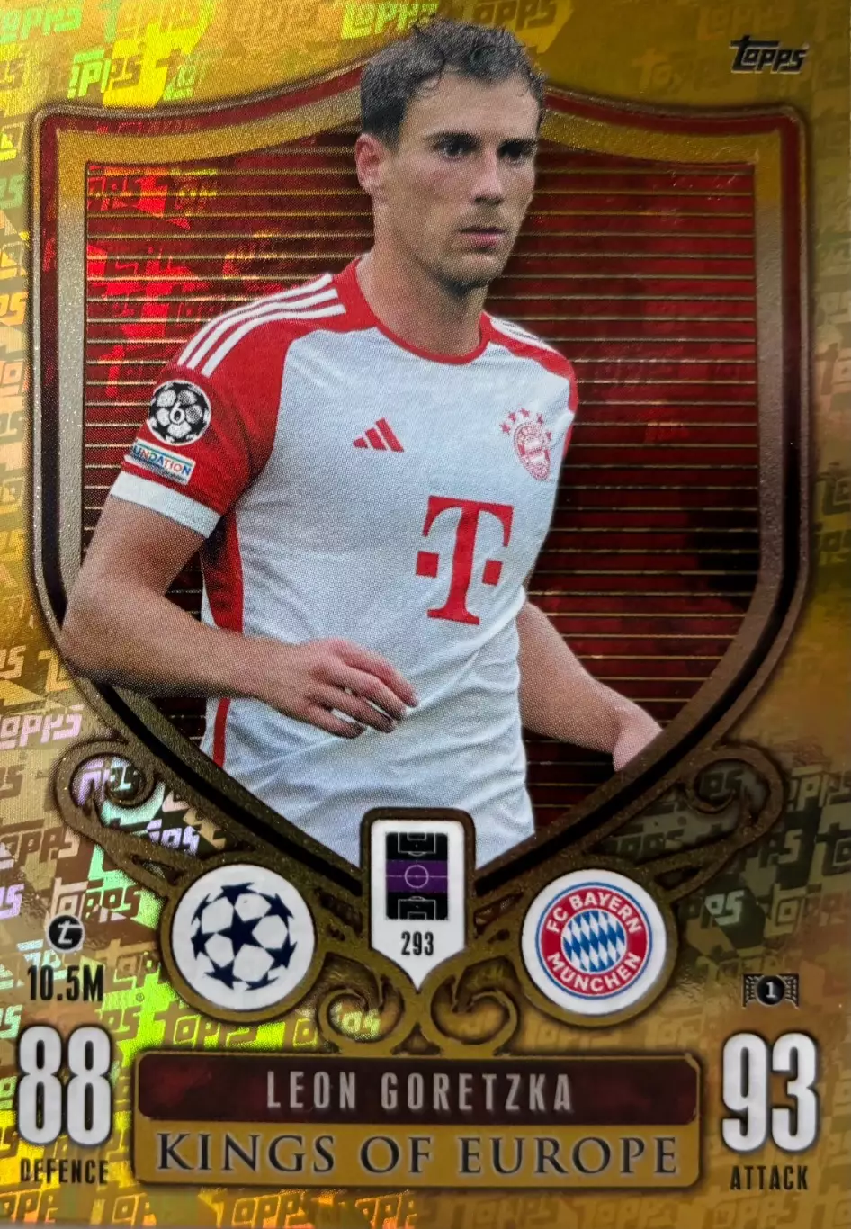 Футбол. Карточка Леон Горецка Бавария Мюнхен, Шальке 04 Лига Чемпионов 2023-24