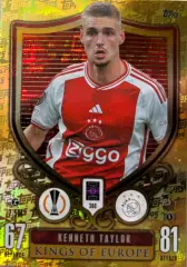 Футбол. Карточка Кеннет Тейлор Аякс, Лацио Лига Европы 2023-24 TOPPS