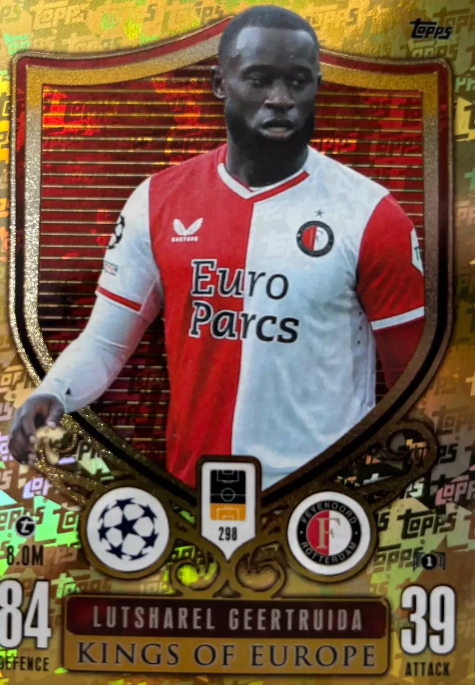 Футбол. Карточка Лутсхарел Гертрюйда Фейеноорд Лига Чемпионов 2023/24 TOPPS