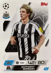 Футбол. Карточка Энтони Гордон Ньюкасл Юнайтед, Вест Хэм Лига Чемпионов 2025-26