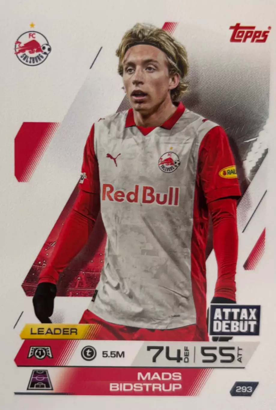 Карточка Мадс Бидструп Ред Булл Зальцбург, Брентфорд Лига Чемпионов 2025-26