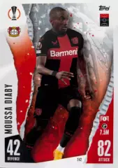 Футбол. Карточка Мусса Диаби Байер 04, Астон Вилла, ПСЖ Лига Европы 2023/24