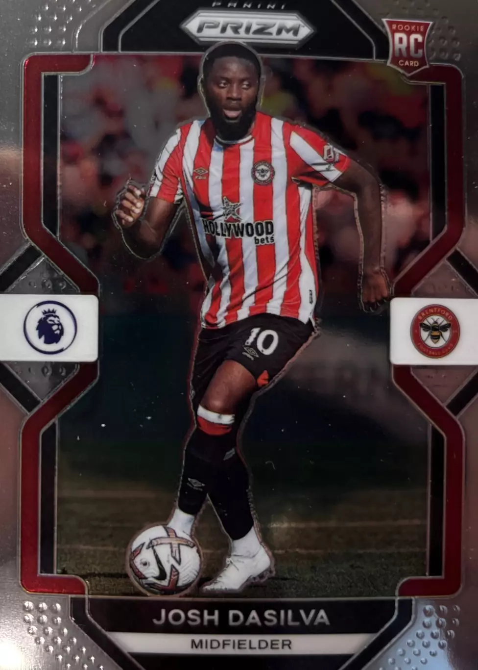 Футбол. Карточка Джош Дасилва Брентфорд, Арсенал АПЛ 2022-23 Panini/Панини