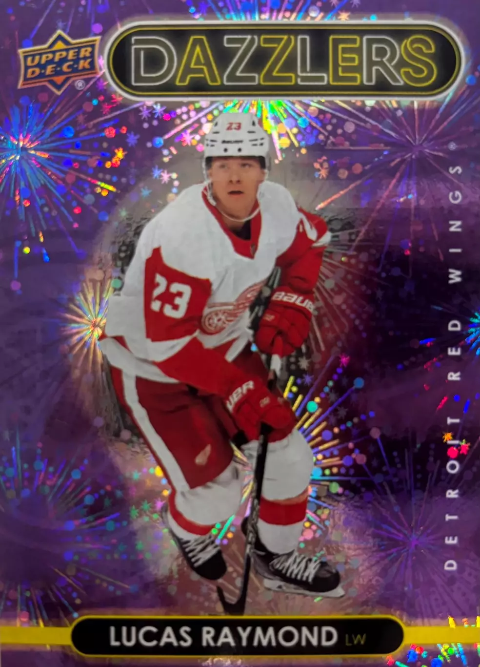 Хоккей. Карточка Lucas Raymond-Лукас Рэймонд Detroit Red Wings - Детройт НХЛ NHL