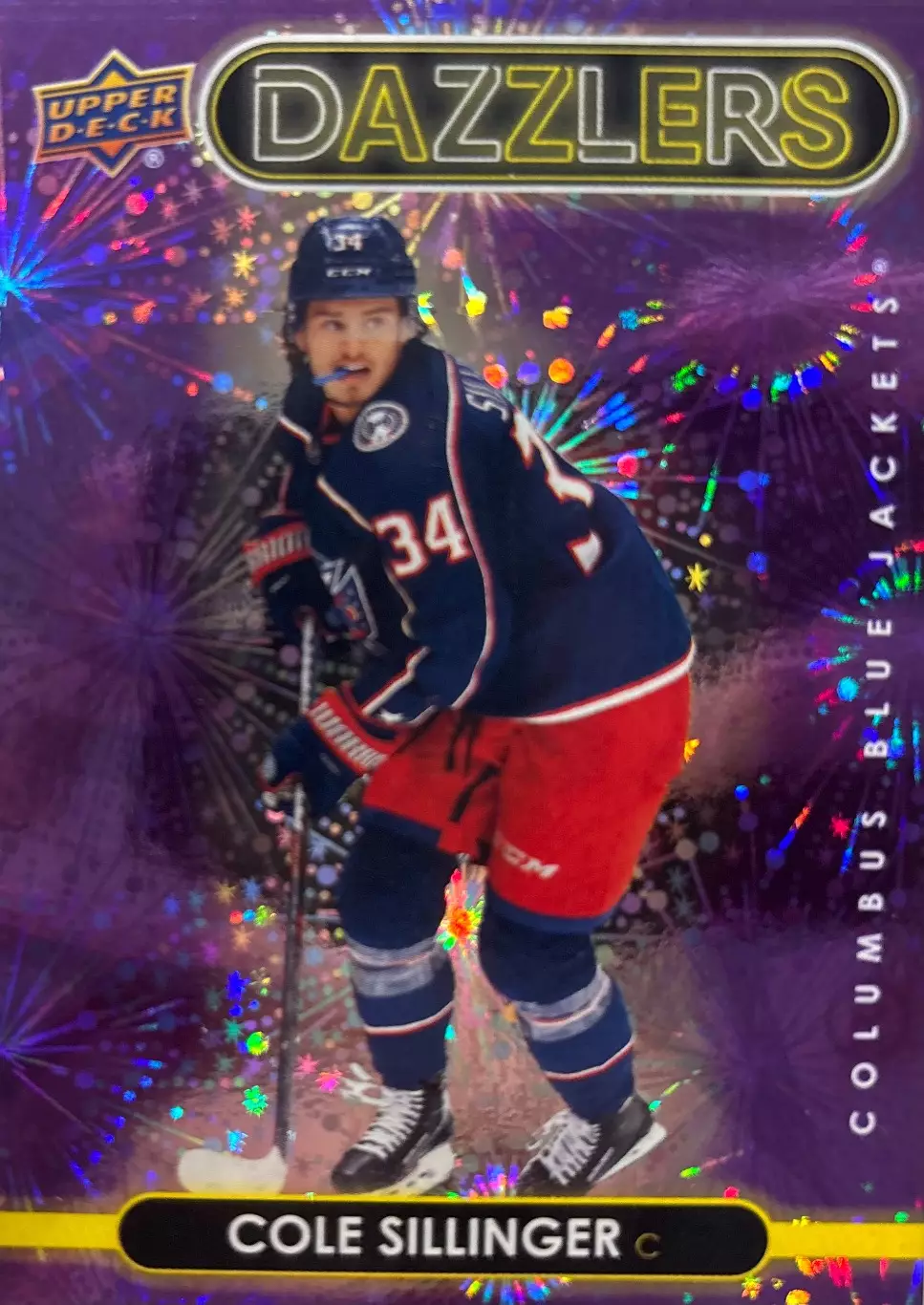 Хоккей. Карточка Cole Sillinger-Коул Силлинджер Columbus Blue - Коламбус НХЛ-NHL