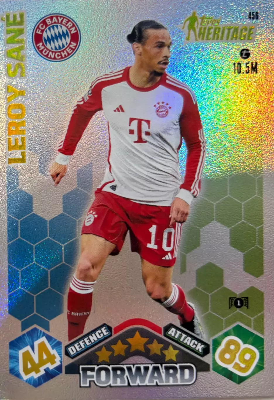 Футбол. Карточка Лерой Сане Бавария Мюнхен,Манчестер Сити Лига Чемпионов 2024-25