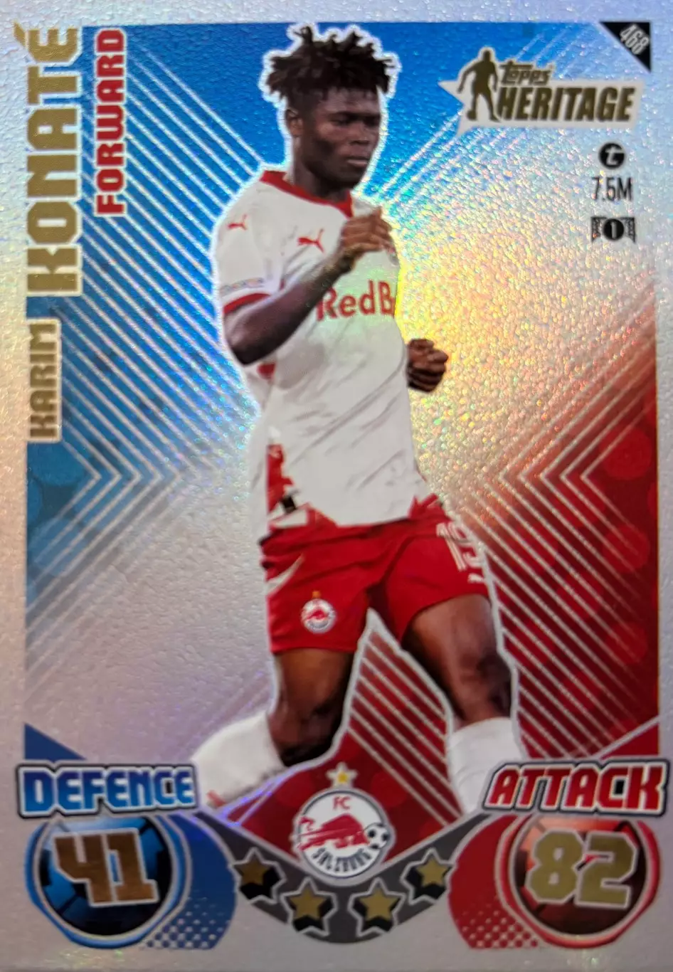 Футбол. Карточка Карим Конате Ред Булл Зальцбург Лига Чемпионов 2024-25 TOPPS