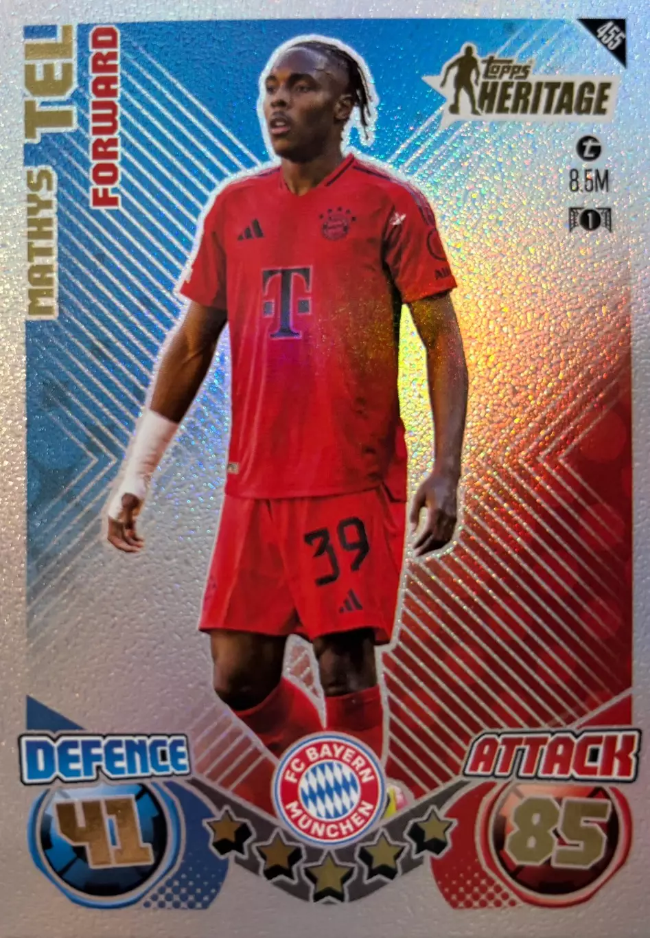 Карточка Матис Тель Бавария Мюнхен, Тоттенхэм Хотспур Лига Чемпионов 2024/25