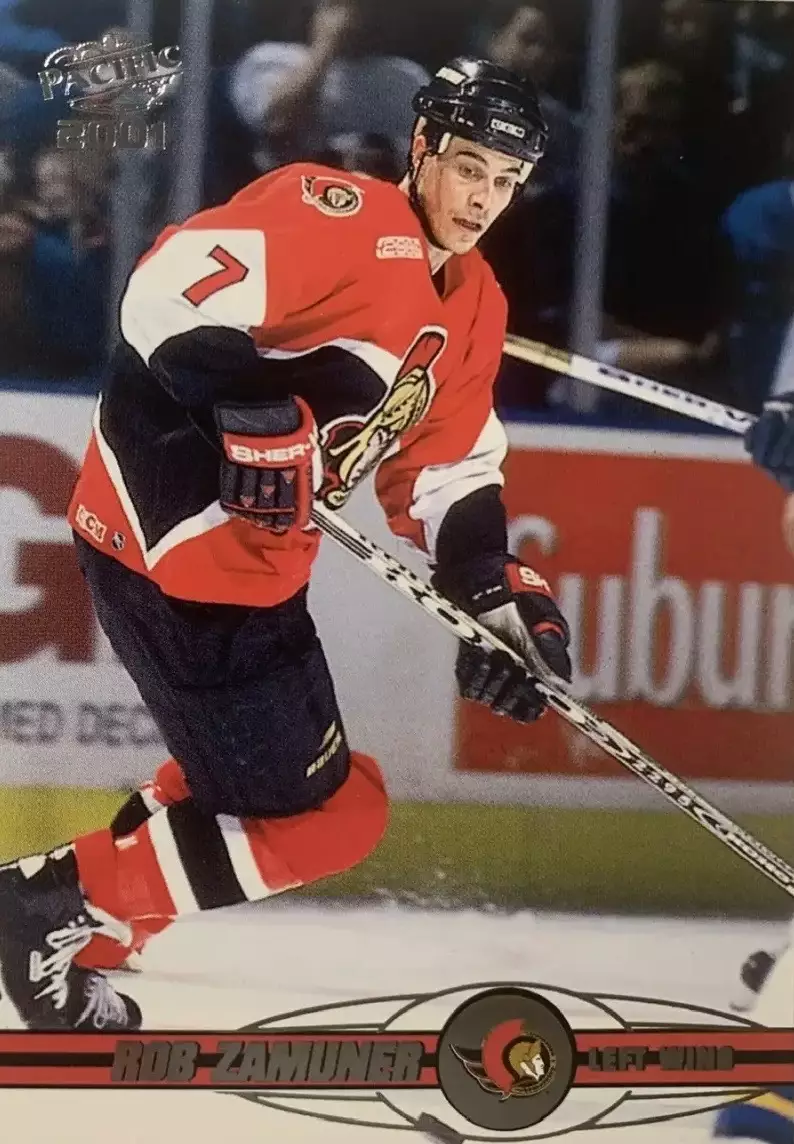 Хоккей. Карточка Rob Zamuner-Роб Замунер Ottawa Senators-Оттава Сенаторз НХЛ/NHL