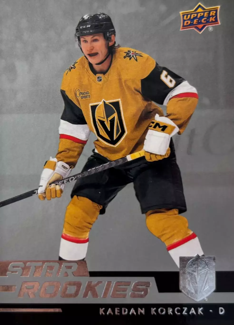Хоккей. Карточка Kaedan Korczak-Кэидан Корчак Vegas Golden Knights-Вегас НХЛ/NHL