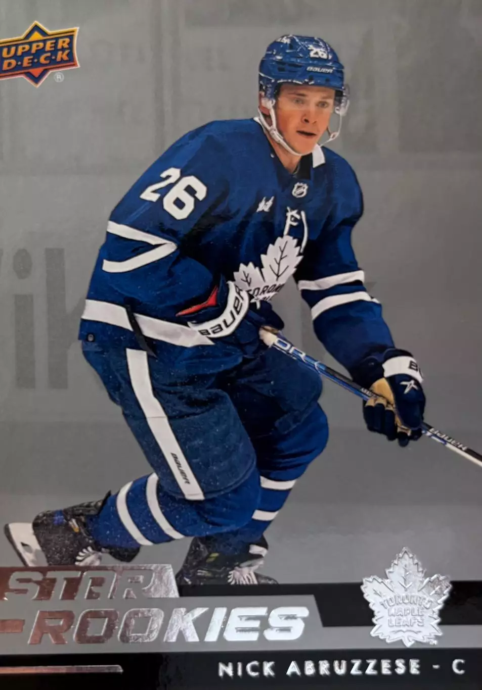 Хоккей Карточка Nick Abruzzese-Ник Абруццезе Toronto Maple Leafs-Торонто НХЛ/NHL
