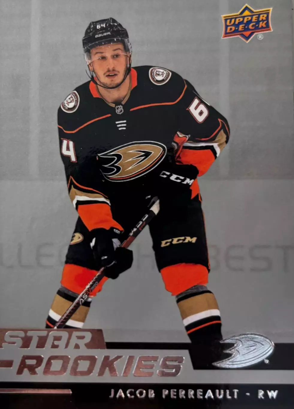 Хоккей Карточка Jacob Perreault-Джейкоб Перро Anaheim Ducks-Анахайм Дакс НХЛ/NHL