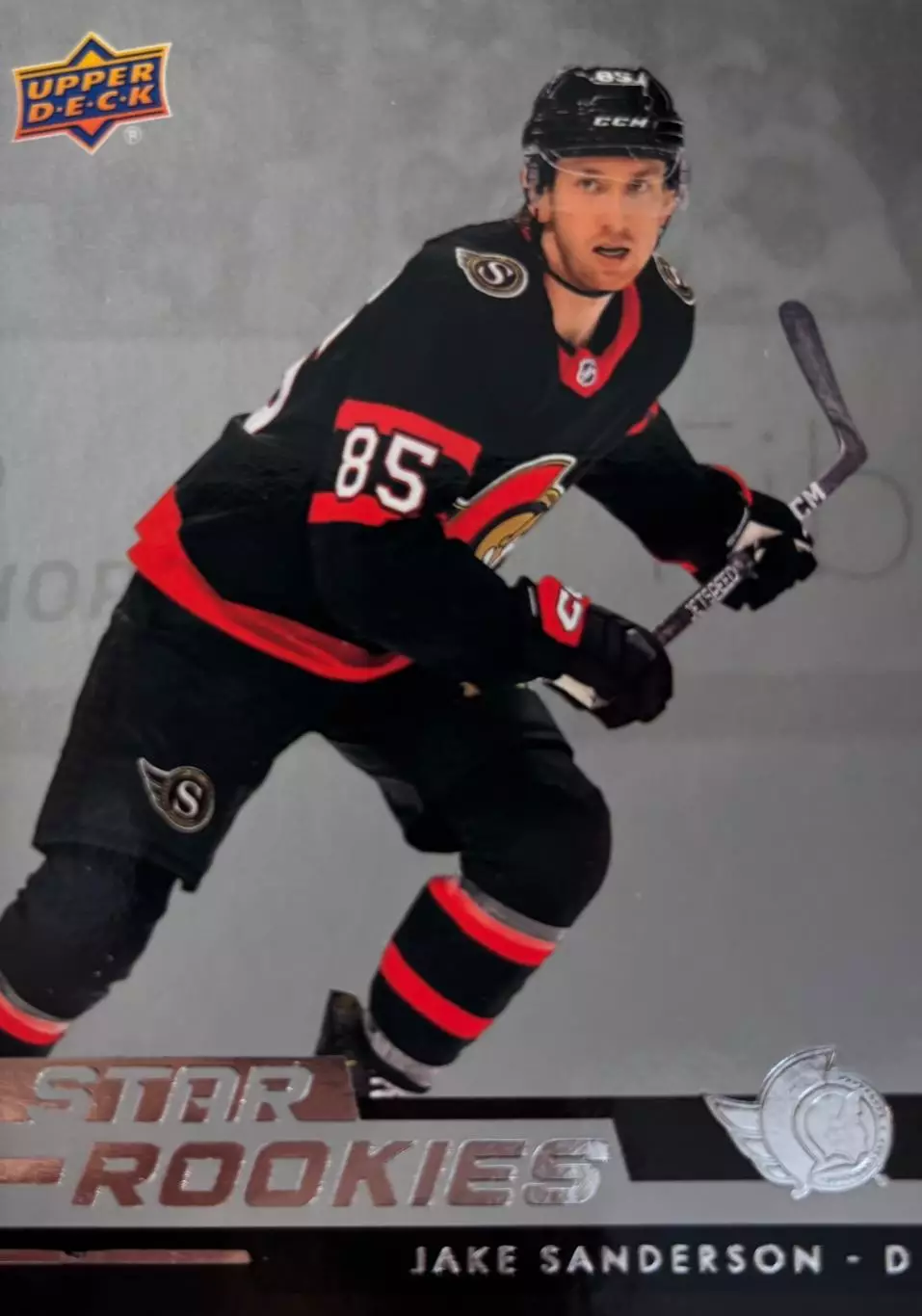Карточка Jake Sanderson-Джейк Сэндерсон Ottawa Senators-Оттава Сенаторз НХЛ-NHL