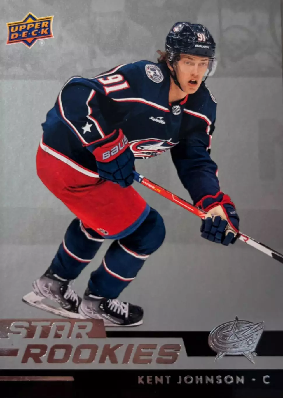 Хоккей Карточка Kent Johnson-Кент Джонсон Columbus Blue Jackets/Коламбус НХЛ/NHL
